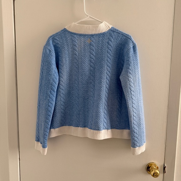 Tuckernuck TNuck Sport Light Blue Cable Charley Cardigan - Picture 4 of 10